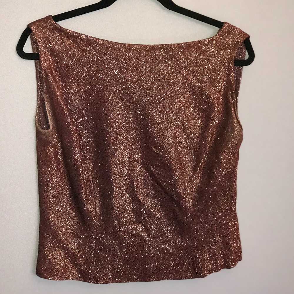 Vintage -  Scoop back Copper Top With Side Zipper
